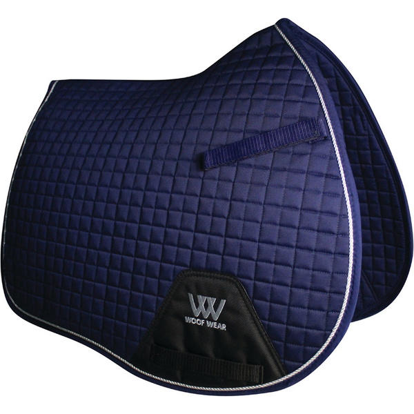 2022 Woof Wear Womens Short Sleeve Performance Riding Shirt & Full Size GP Saddle Cloth Bundle - Navy
